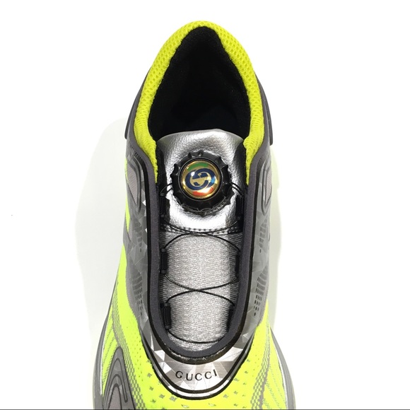 GUCCI Ultrapace R Sneakers -Yellow / Grey -Men’s US 9 -NEW - Picture 6 of 10